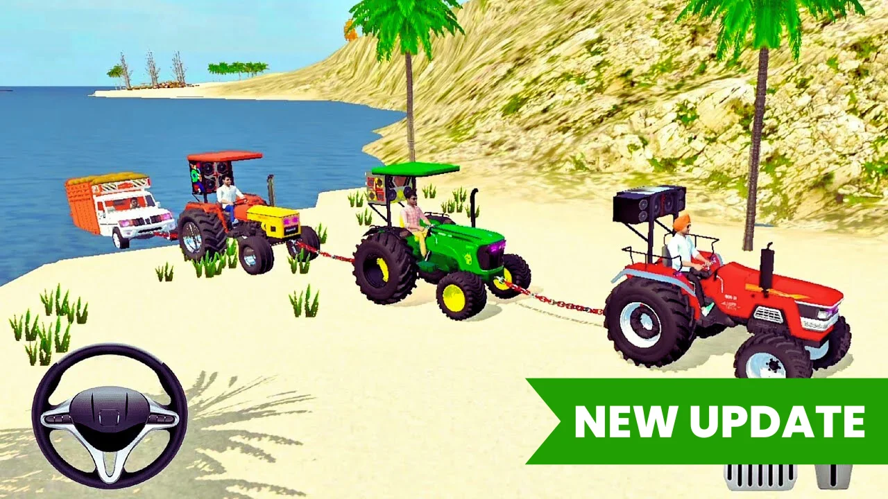 Pull Bori Pickups from Sea in Indian Tractor Simulator